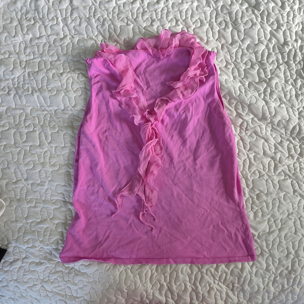 Pink Ruffled Women's Top